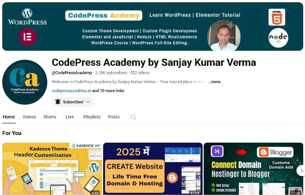 WordPress Tutorials Learning Image
